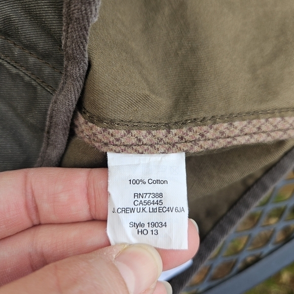 J. Crew olive brown Downtown Field Jacket waxed cotton XXS - Picture 4 of 9